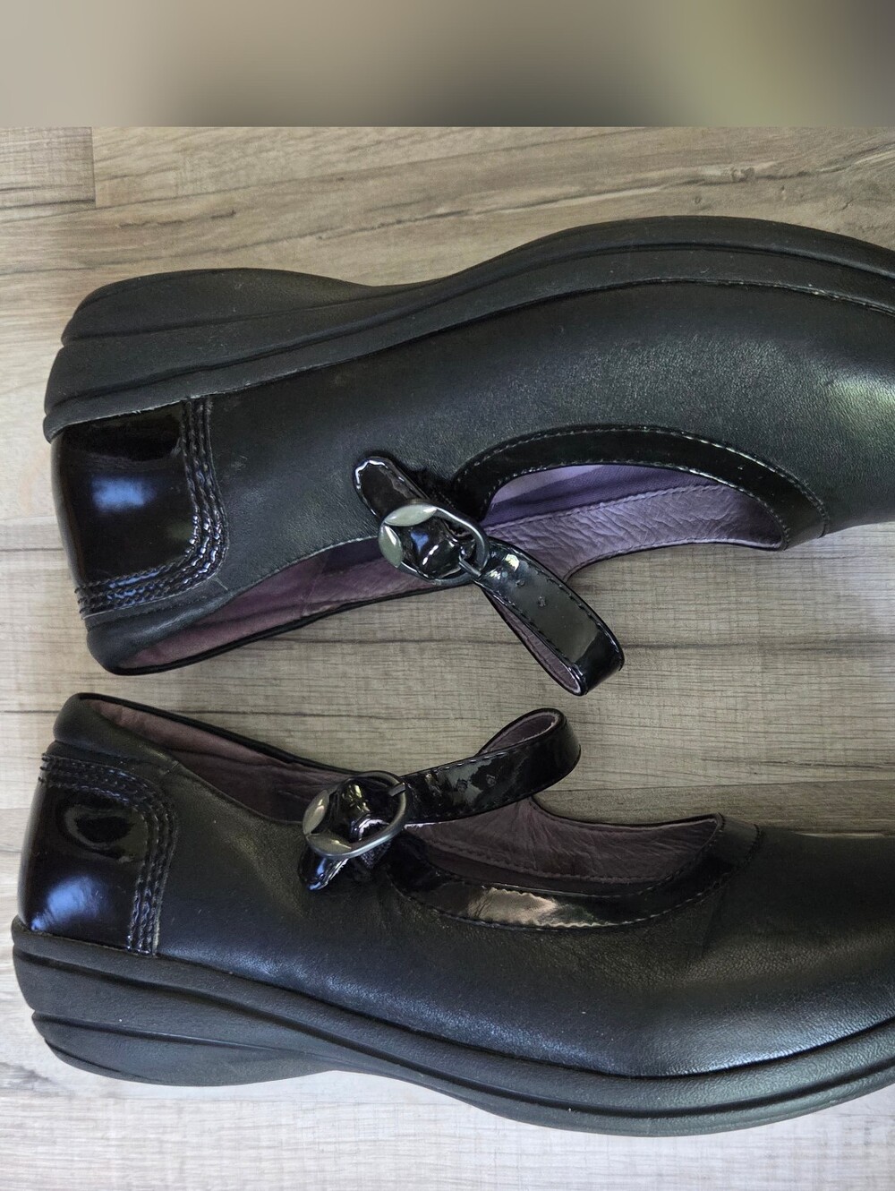 Dansko Misty Mary Janes Flat Shoes, Black Napa & Patent Leather, Sz 41 - Picture 4 of 6